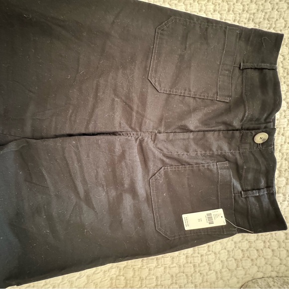 Anthropologies The Colette Cropped Wide-Leg Pants by Maeve BLACK size 31 NEW - Picture 4 of 4